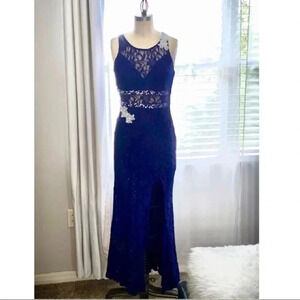Sparkly Navy Evening Dress​​